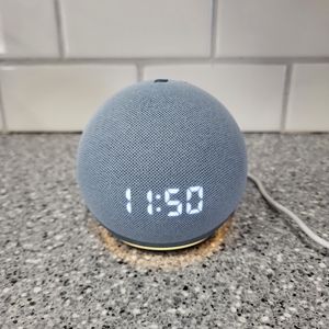 Echo Dot (4th Gen) | Smart speaker with clock and Alexa | Twilight Blue